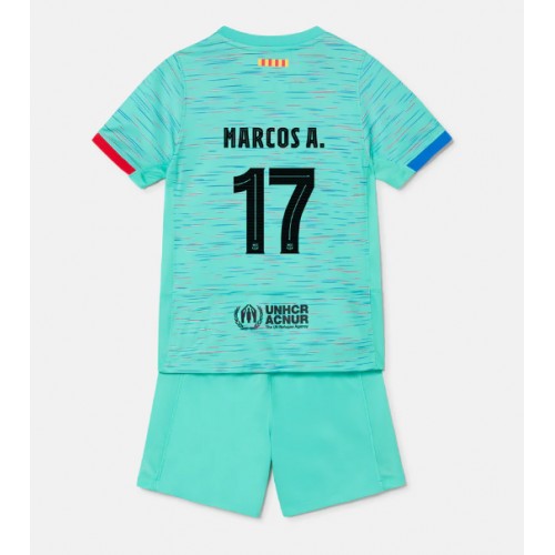 Fotballdrakt Barn Barcelona Marcos Alonso #17 Tredjedraktsett 2023-24 Kortermet (+ Korte bukser)